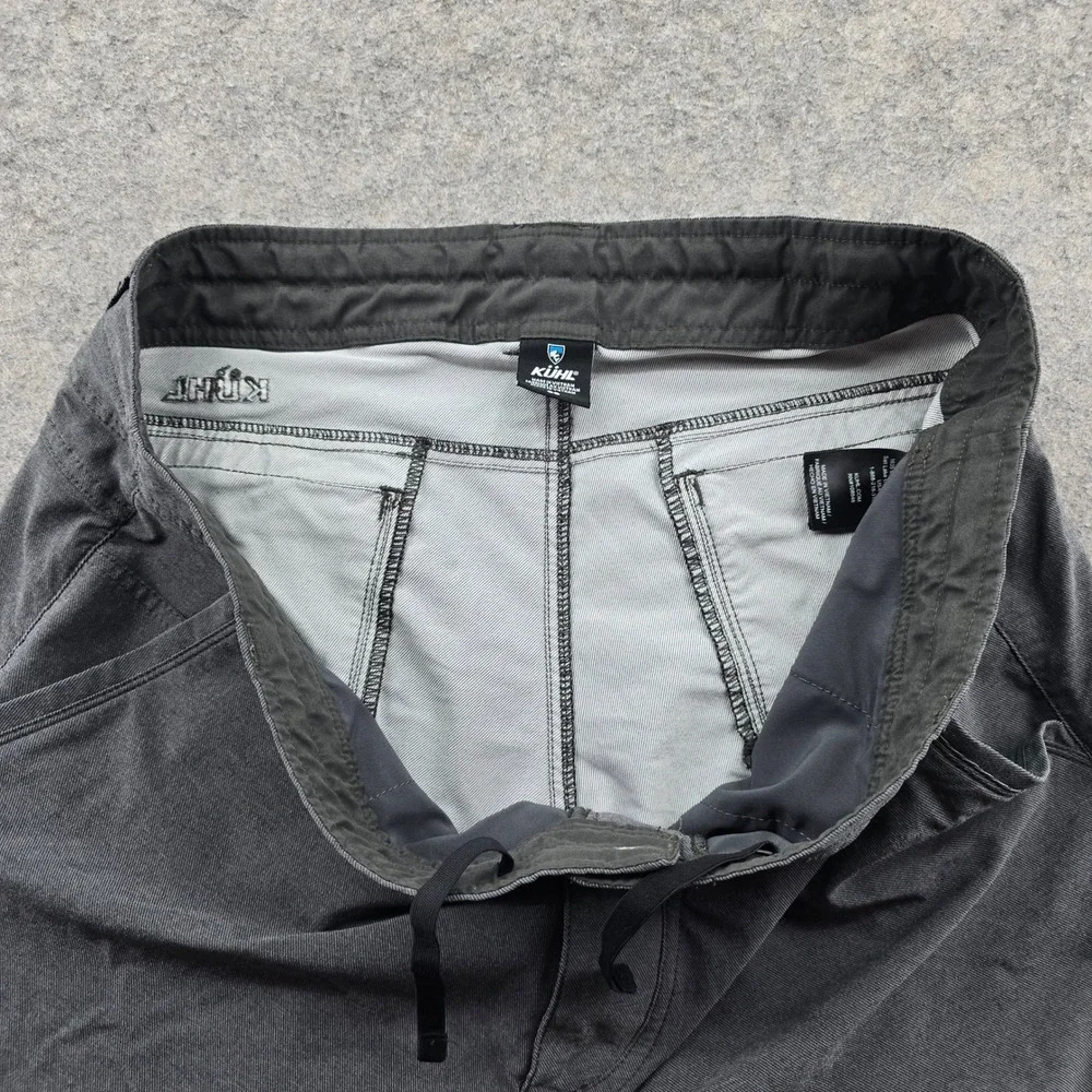 Kuhl Mens Hybrid Shorts Size 38 Gray Quick Dry Hiking Outdoor Drawstring Pockets